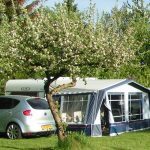 Idyllisk stemning på campingpladsen.