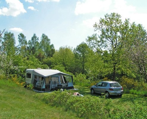 camping in scenic surroundings in denmark