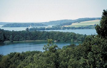 schöne Aussicht auf den See in Skanderborg