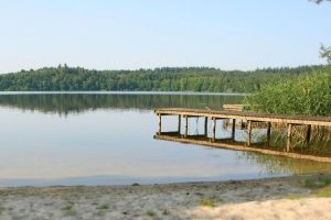 Børnevenlig strand ved Skanderborg Sø Camping