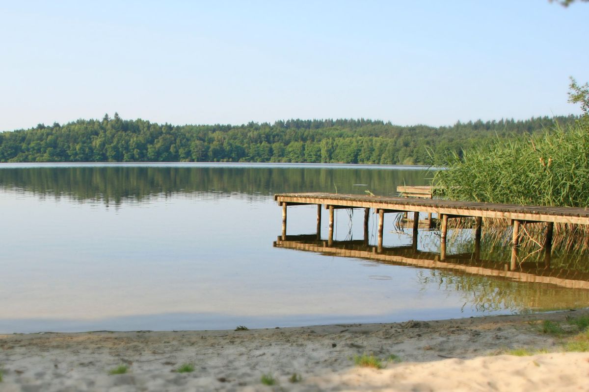 Børnevenlig strand ved Skanderborg Sø Camping