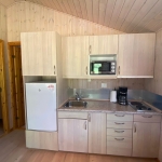 The kitchen in an A-chalet